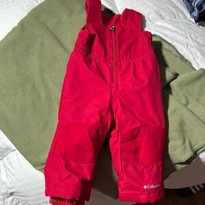 Columbia Kids Red Snow Bib